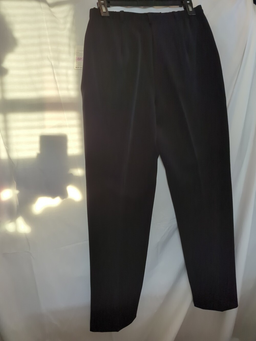Sag Harbor Bi-Stretch Black High Rise Dress Slacks Pants NEW W/Tag Sz 6P Pockets - Picture 8 of 16